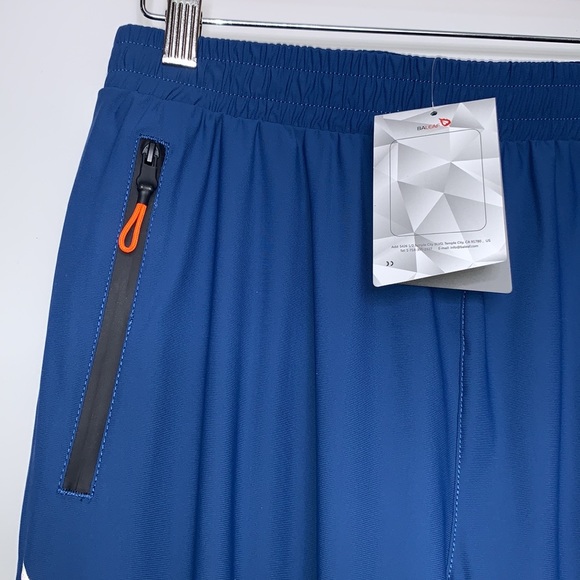NWT BALEAF Blue Crop Athletic Dry Zip Joggers Pant - Picture 8 of 11